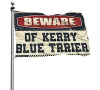 Cartello per camera universitaria con scritta "Beware of Kerry Blue Trrier", regalo divertente per la camera da letto dei ragazzi e dei boss (30 x 45 cm)