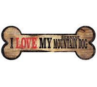 Cartello Per Cane Di Montagna Bernese - Amo La Mia Ossa 3x10