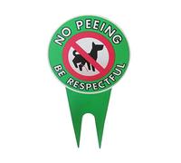 Cartello per cani che vieta di urinare - Cartello per cani che non fa la cacca, cartello per cani rispettoso su entrambi i lati | Cartello "Divieto di pipì di cane" per proprietà privata con paletti a