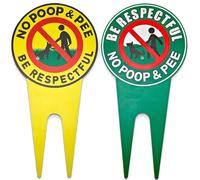 Cartello per cani con scritta "No Dog Poop Signs Yard Signs 2 Pcs 30,5 x 15,2 cm alluminio protetto UV resistente alle intemperie Stop Dogs from Pooping/pipì