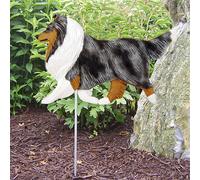 Cartello Per Cani Da Giardino Sheltie Dipinto A Mano Blu Merle