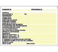 Cartello per Cantiere Concessione Edilizia 68 x 98 cm in Pvc Polionda