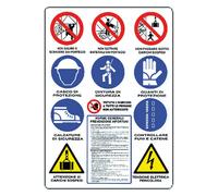 CARTELLO PER CANTIERE "NORME DI SICUREZZA" 68x88 cm.