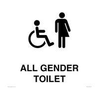 Cartello per disabili e non sesso, 400 x 400 mm, S40