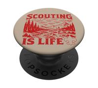 Cartello per esterni con scritta "Scouting is Life" vintage Cub Scouts BSA PopSockets PopGrip Adesivo