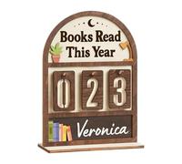 Cartello per il monitoraggio dei libri e l'avanzamento della lettura, decorazione in legno per libreria e area di lettura | Tracker per il monitoraggio dei libri letti - per Lernecke Home Office Posto