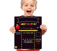 Cartello per il primo giorno di scuola, 25,4 x 30,5 cm, double face, con | 25,4 x 30,5 cm Milestone Board aiuta a catturare i ricordi del primo e dell'ultimo giorno scolastico | Targa fotografica su