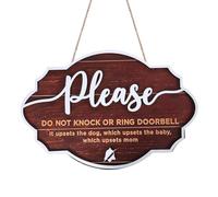 Cartello per Neonato che Dorme, Cartello 3D Please Do Not Knock or Ring Doorbell Appeso Cartello per Porta Neonato che Dorme Creativo Regali per Neo-Genitori per Cameretta Asilo Nido