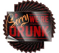 Cartello per piscina e decorazione per esterni, autoadesivo e alla moda, estetico laminato - Sorry We're Drunk for Room for Room for Bedroom | Man Cave Signs Vintage Funny (20 x 30 cm, 1 pezzo)