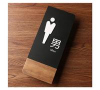 Cartello per porta bagno, Targa for porta WC in acrilico multicolore 10 cm x 24 cm autoadesiva(6)