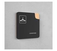 Cartello per porta bagno, Targa for WC Segnaletica for etichette for porte a parete in acrilico di dimensioni multiple(12,17x17cm)