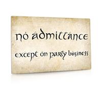 Cartello per porta con scritta "No Admittance Except on Party Business", decorazione vintage per la stanza delle feste, per la grotta degli uomini, cucina, 20,3 x 30,5