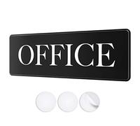Cartello per porta da ufficio, 22,9 x 7,6 cm, cartelli professionali per ufficio o casa, include adesivi bifacciali per una facile applicazione