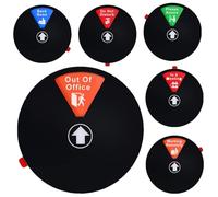 Cartello per porta da ufficio, con scritta in lingua inglese "Out of Office,Do not Disturb,Back Soon, Working Remotely,In a Meeting, Please Knock", doppio montaggio adatto per porte, finestre o pareti