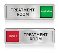 Cartello per porta dell'ufficio, con scritta in inglese "Do Not Disturb- In Use/Available Slider Sign for Home Office Wellness Conference Vacant Occupied Privacy Sliding Door Sign", argento spazzolato