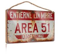 Cartello per porta dell'ufficio personalizzato Exploring The Mysterious Area 51: Decoding The Legends, cartello in legno per esterni da appendere alla parete (15 x 28 cm)