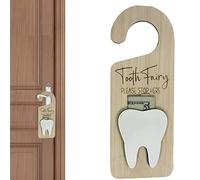 Cartello per porta d'ingresso per casa, placca per porta con fatina dei denti, graziosa piastra con pomello, per casa, camera da, sala giochi, ufficio, armadio, portico, armadio interno