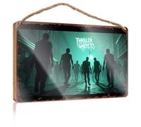 Cartello per porta d'ingresso per la decorazione della casa con fantasmi thriller: un viaggio inquietante attraverso le ombre, cartello boscoso per appartamento, decorazione per camera da letto (15 x