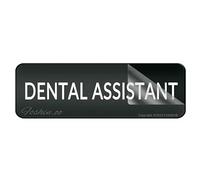 Cartello per porta in plastica acrilica assistente dente grafico dentista decorazione ufficio parete o porta cartello 25,4 x 7,6 cm autoadesivo uso per ufficio/affari facile da applicare