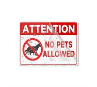 Cartello per porta in plastica acrilica Attenzione No Pets Allowed Cartello per Ufficio Ristoranti Alberghi Supermercato Forniture 20,3 x 15,2 cm