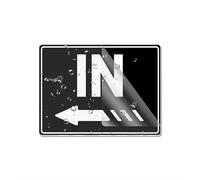 Cartello per porta in plastica acrilica con freccia sinistra, decorazione per interni ed esterni, per casa, ufficio, lavoro, 20,3 x 15,2 cm
