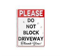 Cartello per porta, in plastica acrilica, con scritta "Do Not Block Driveway Traffic Control", con adesivo, 15,2 x 20,3 cm, facile da installare e altamente visibile per ufficio e affari, altamente