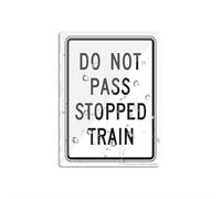 Cartello per porta, in plastica acrilica, con scritta "Do Not Pass Stop", con adesivo, 15,2 x 20,3 cm, facile da installare e altamente visibile per ufficio e affari, altamente visibile