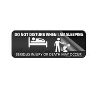 Cartello per porta, in plastica acrilica, con scritta in inglese "Do Not Disturb When I Am Sleep", divertente, autoadesivo, per ufficio, ristoranti, hotel, supermercati, forniture 25,4 x 7,6 cm