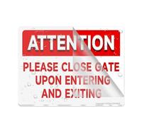 Cartello per porta, in plastica acrilica, con scritta "Keep Gate Closed Upon Enter and Exit", cartello di attenzione per ufficio, ristoranti, hotel, supermercati, forniture da 15,2 x 20,3 cm