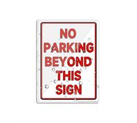 Cartello per porta, in plastica acrilica, con scritta "No Parking Beyond Thes", per ufficio, ristoranti, hotel, supermercati, forniture da 15,2 x 20,3 cm
