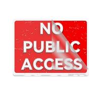 Cartello per porta, in plastica acrilica, con scritta "No Public Access Entry Entry Admission Private Restriction", avvertimento di avvertimento, 20,3 x 15,2 cm, resistenza allo sbiadimento per uso