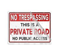 Cartello per porta, in plastica acrilica, con scritta "No Trespassing Private Road No Public Access Sign Do Not Sign For Office Restaurants Hotels Supermarket Supplies 15,2 x 20,3 cm