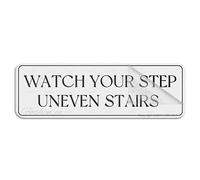 Cartello per porta, in plastica acrilica, con scritta "Watch Your Step", decorazione per interni ed esterni, per casa, ufficio, lavoro, 25,4 x 7,6 cm, autoadesivo sul retro