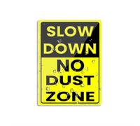Cartello per porta in plastica acrilica Dust Zone Sign 12X18 Keep Dust Level Low On Dirt Roads Cartello 20,3 x 15,2 cm Resistenza allo sbiadimento Uso interno/esterno