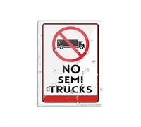 Cartello per porta in plastica acrilica nessun camion dei semi con il simbolo consentito 6 x 8 pollici autoadesivo uso per ufficio/affari facile da applicare