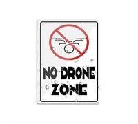 Cartello per porta in plastica acrilica No Drone Zone Federal Aviation Administration Restrizioni Alert avviso avviso segnale per ufficio ristoranti hotel supermercato forniture 15,2 x 20,3 cm