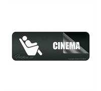 Cartello per porta, in plastica acrilica, per cinema, decorazione per interni ed esterni, per casa, ufficio, lavoro, 25,4 x 7,6 cm, autoadesivo sul retro