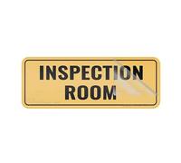 Cartello per porta in plastica acrilica per sala d'ispezione, cartello autoadesivo per ufficio, ristoranti, hotel, supermercato, forniture 25,4 x 7,6 cm