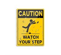 Cartello per porta, in plastica acrilica, segnale di avvertimento con scritta "Slippery When Wet or Icy Sign Warning Sign 20,3 x 15,2 cm, resistenza allo sbiadimento, per uso interno/esterno