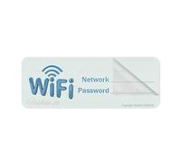 Cartello per porta, in plastica acrilica, WiFi, decorazione per interni ed esterni, per casa, ufficio, lavoro, 25,4 x 7,6 cm, autoadesivo sul retro