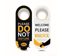 Cartello per porta in PVC su entrambi i lati con scritta "Do Not Disturb", con funzione da appendere, adatto per hotel, uffici e club per comunicare chiaramente le esigenze di privacy (B)