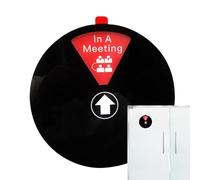 Cartello per porta per ufficio, leggero, con piastra rotante portatile in acrilico con 6 opzioni, design divertente per aule, pareti anteriori, bagno, riunioni, camera da, portico