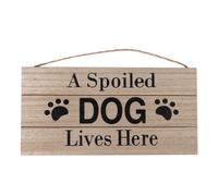 Cartello per porta TIAKI "A Spoiled Dog Lives Here" - 1 pz