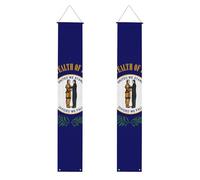 Cartello per portico di laurea, cartello decorativo da appendere alla porta del giardino, bandiera dello stato del Kentucky, bandiera di benvenuto