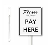 Cartello per ristorante, cassiere, boutique, affari, negozio, negozio, segnaletica, 20 x 30 cm, in alluminio antiruggine, resistente alle intemperie per uso esterno