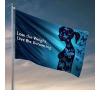 Cartello per stanza universitaria perdere peso, divenire dal vivo. Bandiera, decorazioni per la cucina, roba fresca per ragazzi (60 x 90 cm)