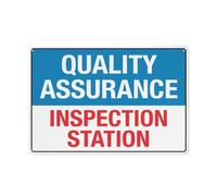 Cartello per stazione di ispezione di qualità per casa, ufficio, ufficio, cortile, in alluminio antiruggine - 30,5 x 20,3 cm