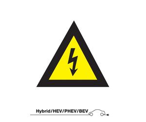 Cartello Per Strumenti Laser Pericolo Alta Tensione (Senza Testo) 7577