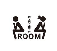 Cartello per Wc Adesivi Murali Rimovibili For Segnaletica D'ingresso WC 3D Divertenti Donna E Uomo Bagno Porta Poster Superficie A Specchio Decalcomania Decorazioni Fai Da Te Per il bagno(Color 04)