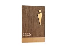 Cartello per Wc Cartello for porta in legno for bagno, messaggio caldo pubblico for uomini e donne for centri commerciali, uffici, hotel Per il bagno(Color 02,20x13cm)